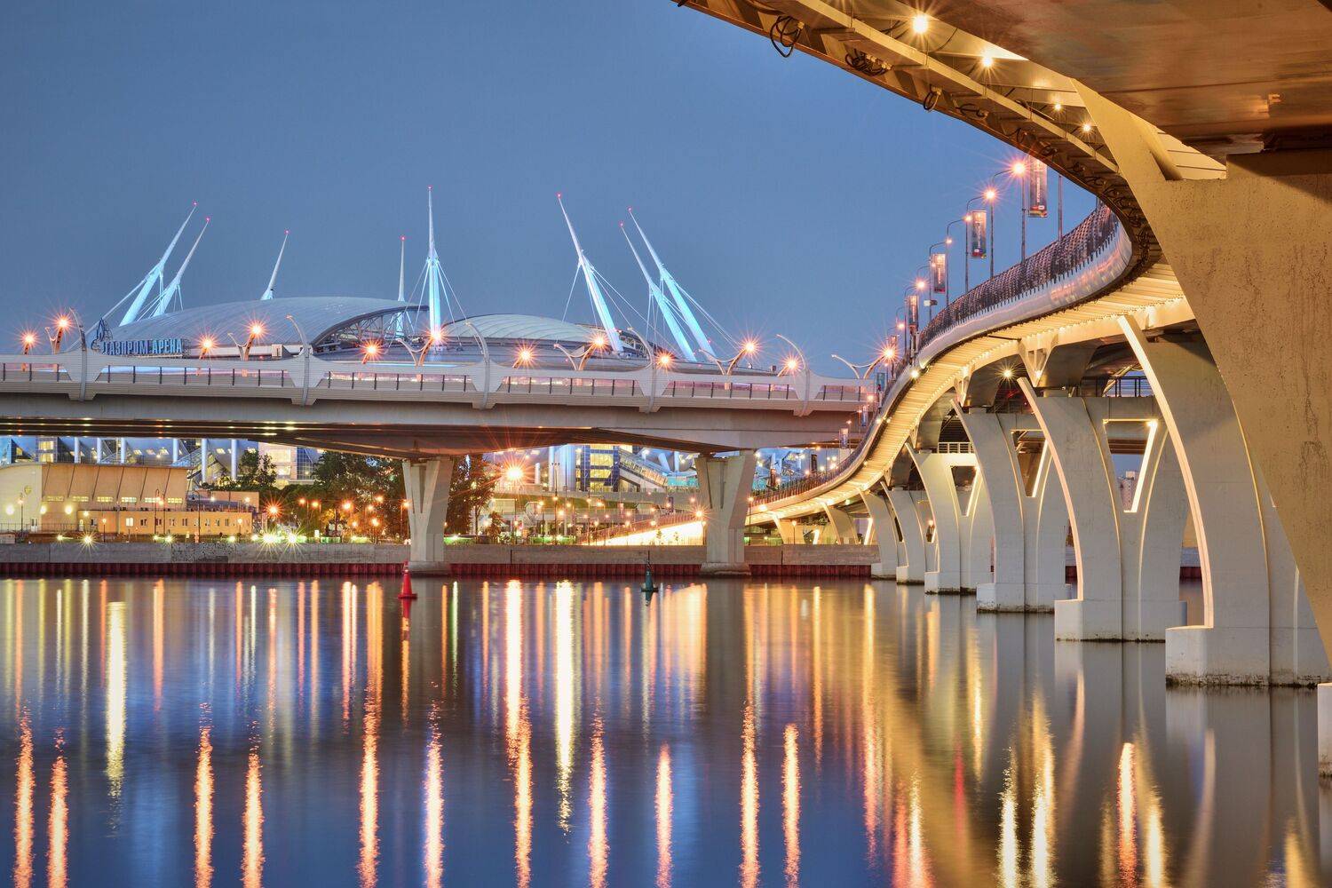 санкт-петербург, мост,  газпром арена,, Байдуков Александр
