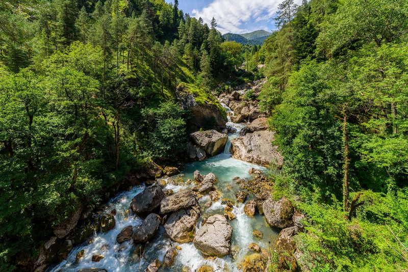 горы, река, пейзаж Реки гор фото превью