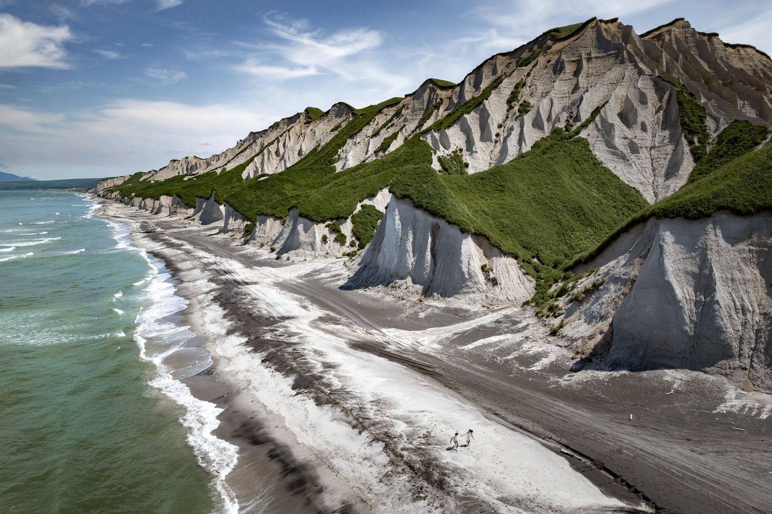 курилы, сахалин, итуруп, белые скалы, аэросъемка, пейзаж, Антон Блохин