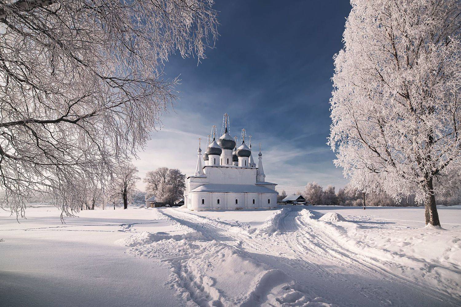 тутаев романов-борисоглебск зима левый берег валы иней солнце голубое небо собор, Сальников Евгений