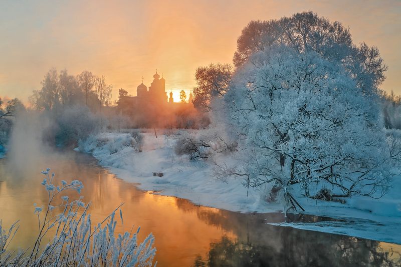 Утренняя благодать  в морозное утро..... фото превью