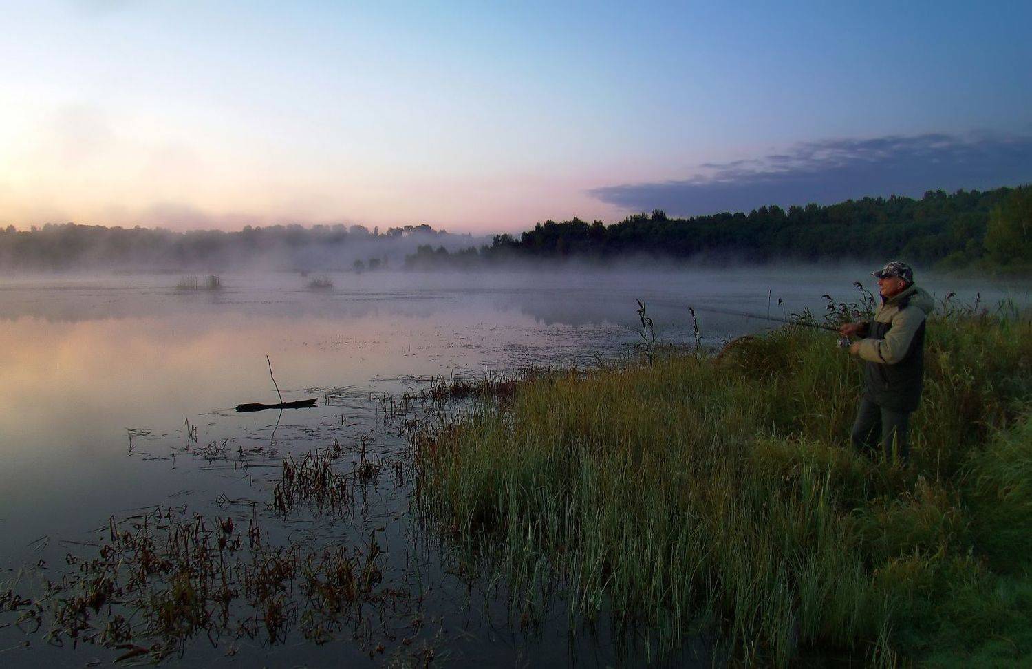 река, рассвет, зорька, утро, рыбалка., Сергей Аникин