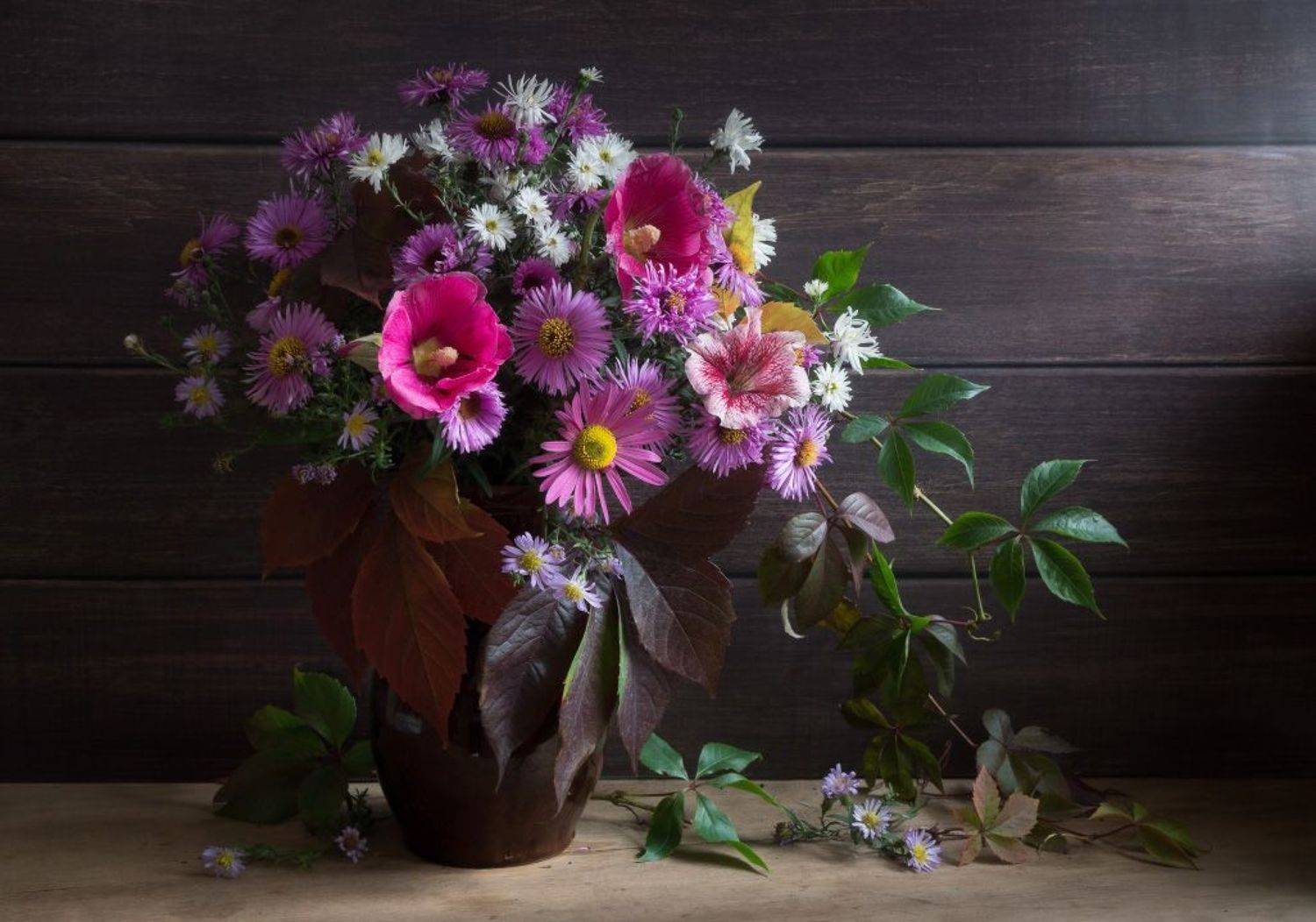 букет, осень, цветы, краски, Колеснева Елена