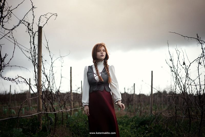 lost, artwork, gardens, oranges, lemon, tree, orange, grape, farm, farming, model, feeling, country, rancho, woman, girl Lost in gardens фото превью