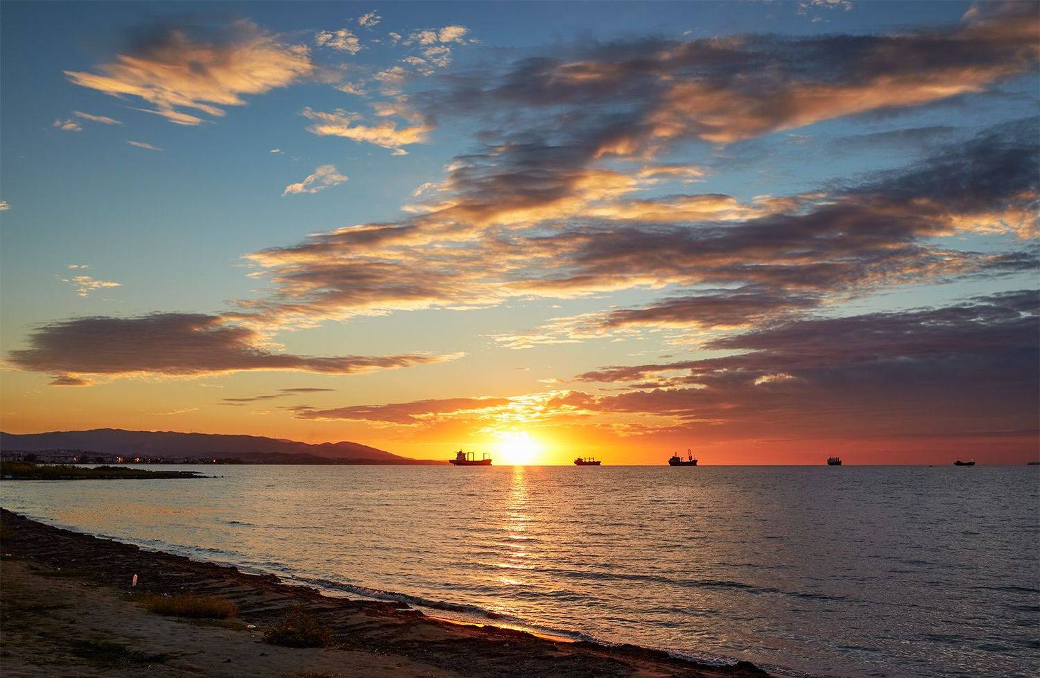 турция, берег, вечер, закат, осень, Евгений Паршуков