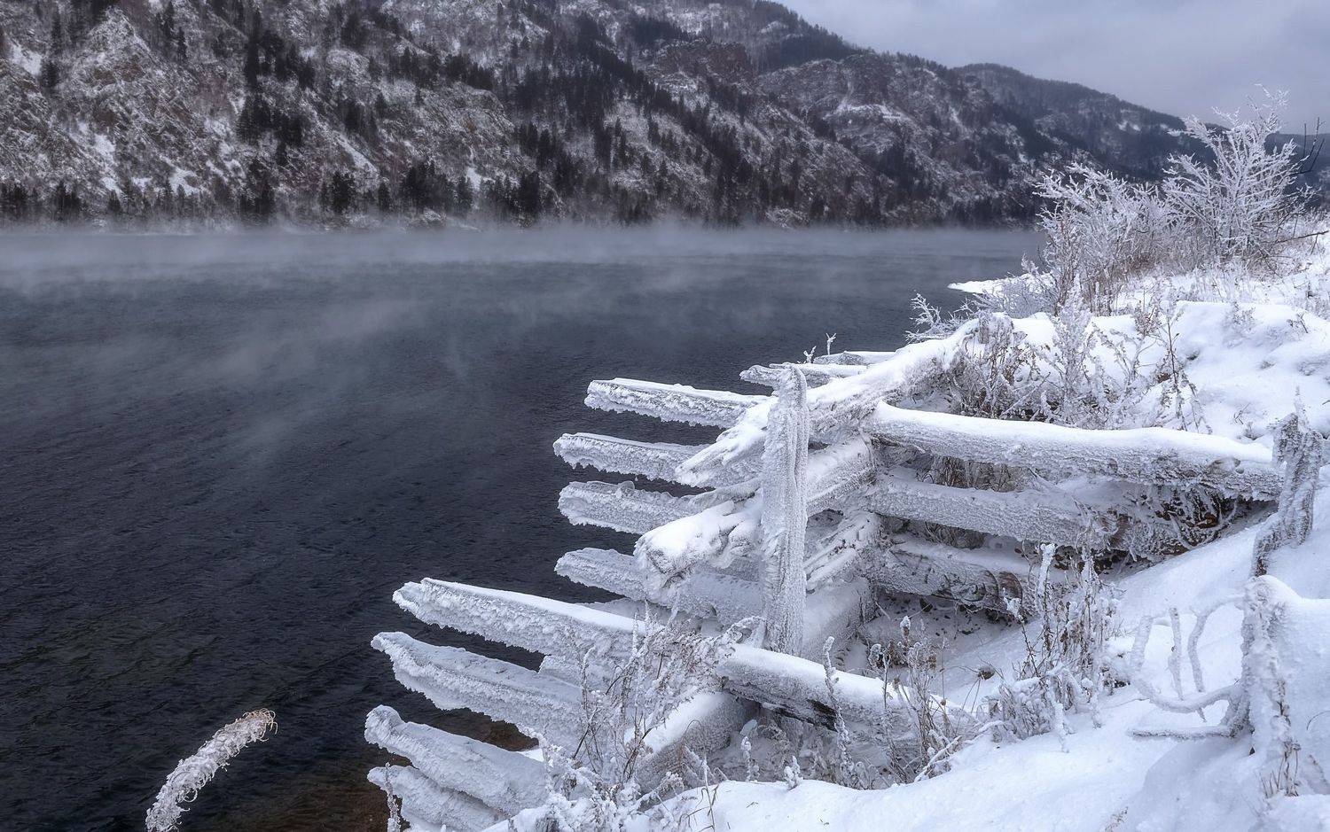 сибирь, берег, енисей, мороз, Фомина Марина