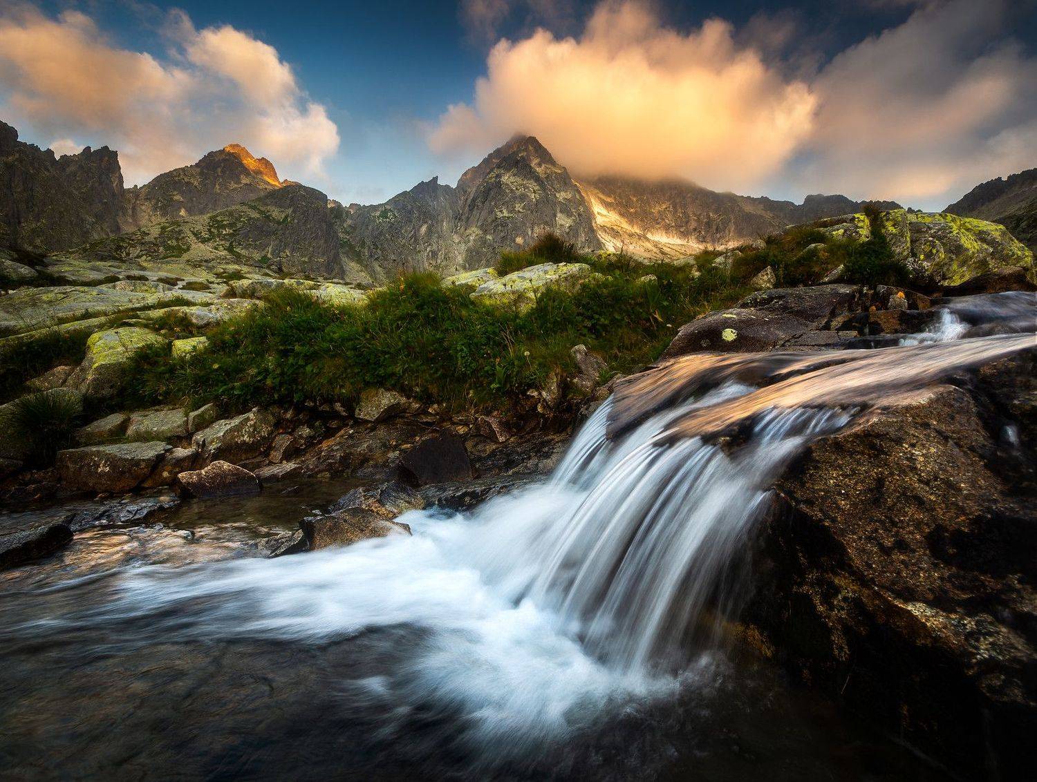 mountains, sunset, waves, slovakia, tatras, nature, spring, summer, poland, Miroslav Sluk
