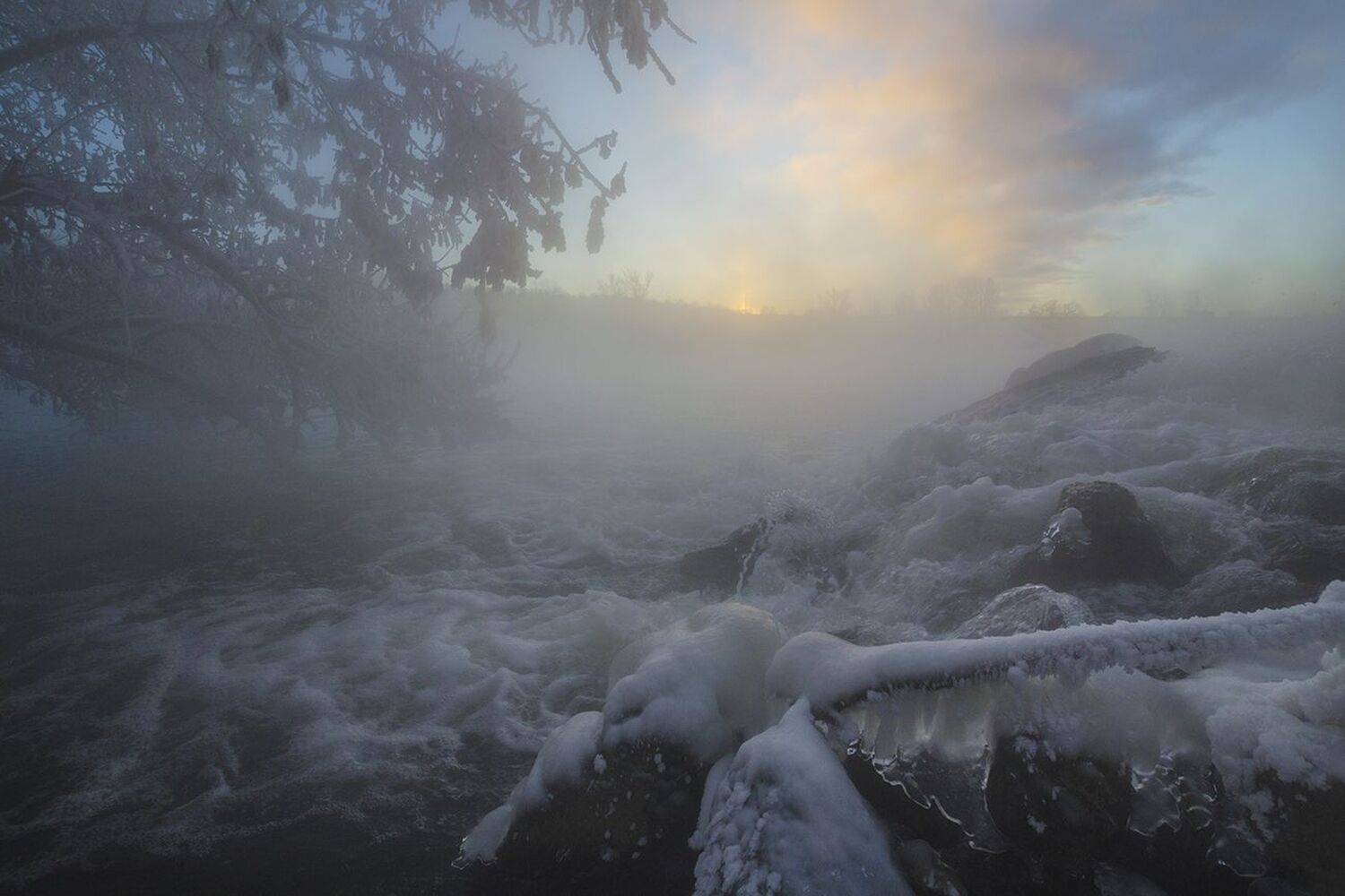 косая гора, озеро горячка, зима, январь, Михаил Агеев