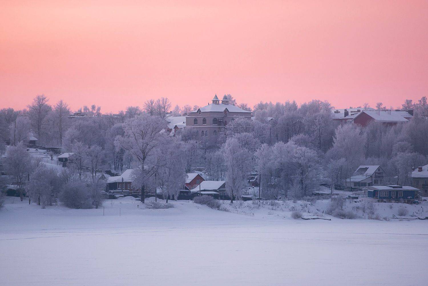 зима закат тутаев романов-борисоглебск правый берег солнце снег иней, Сальников Евгений