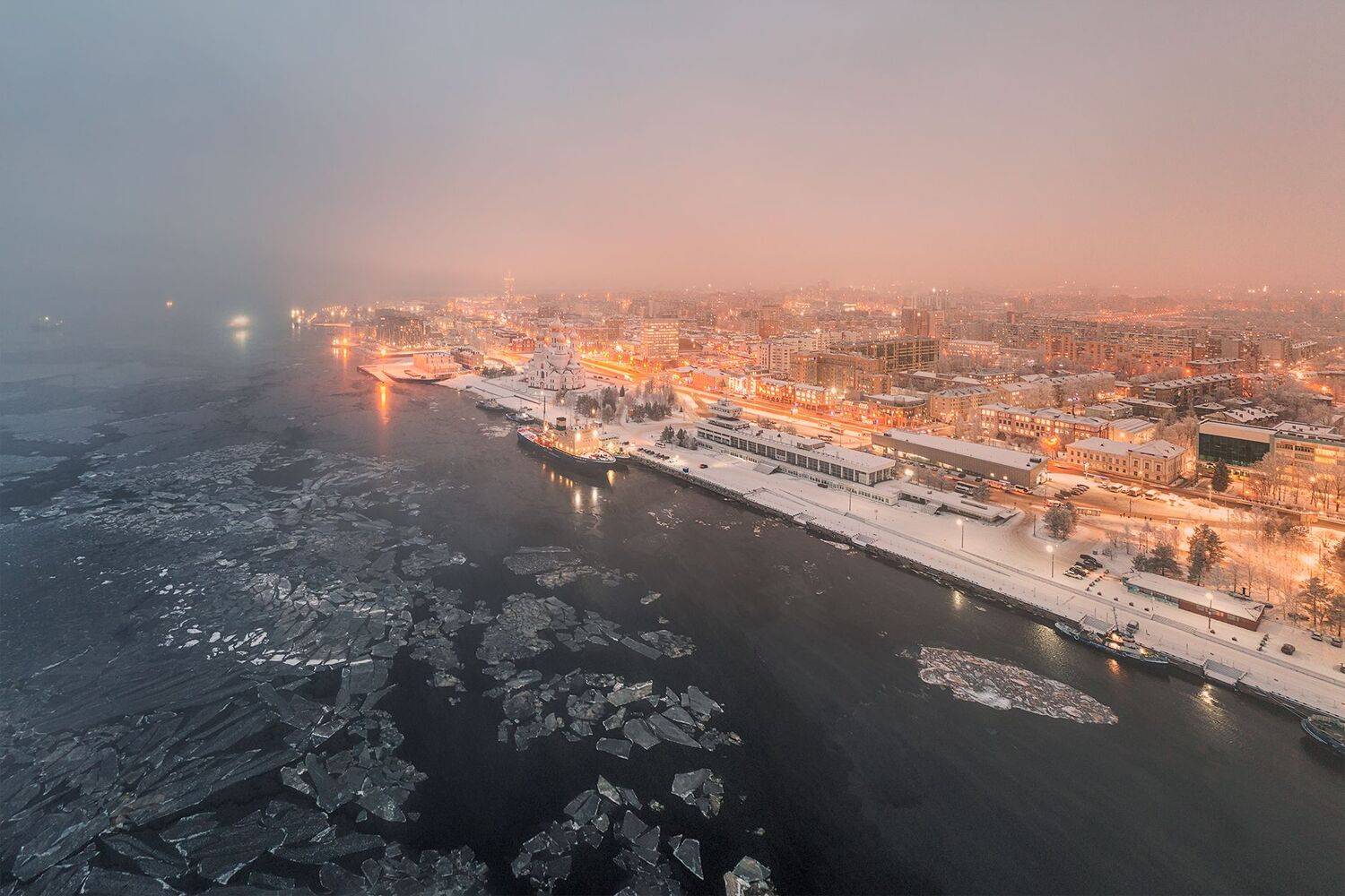 архангельск, северная двина, ледостав, Ермолин Александр