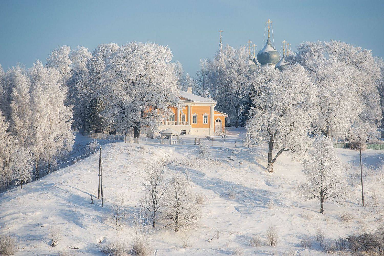 тутаев романов-борисоглебск зима левый берег валы иней солнце голубое небо усадьба зацепиных, Сальников Евгений