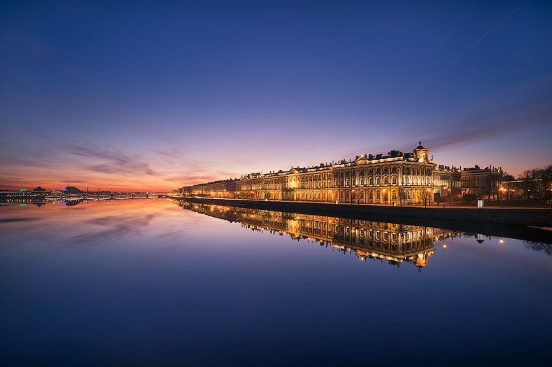 Весна, Ледоход, Нева, Отражения, Рассвет, Санкт петербург, Эрмитаж Весенний ледоход №2. Эрмитаж фото превью