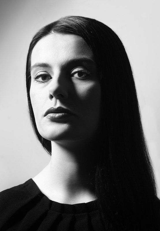 Девушка, Жесткий свет, Портрет, Чб Дарья фото превью