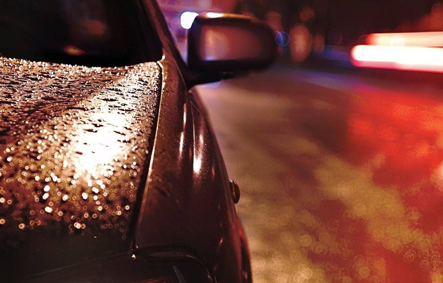 Автомобиль, Боке, Весна, Вечер, Время, Город, Город, вечер, автомобиль, дождь,, Дождь, Дорога, Капли, Красота, Огни, Освещение, Свет, zapravka2