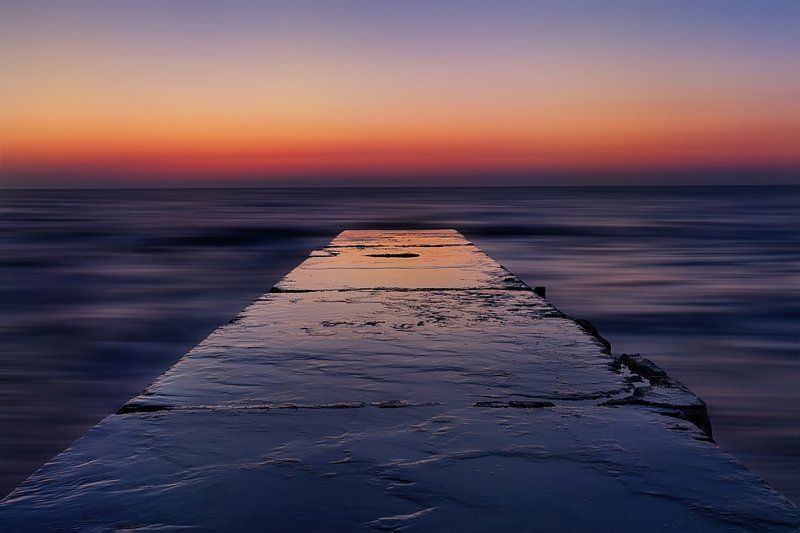 Восход, Горизонт, Море, Мост, Отражение, Пирс, Природа, Рассвет Звенящая тишина рассвета...диалог с морем фото превью
