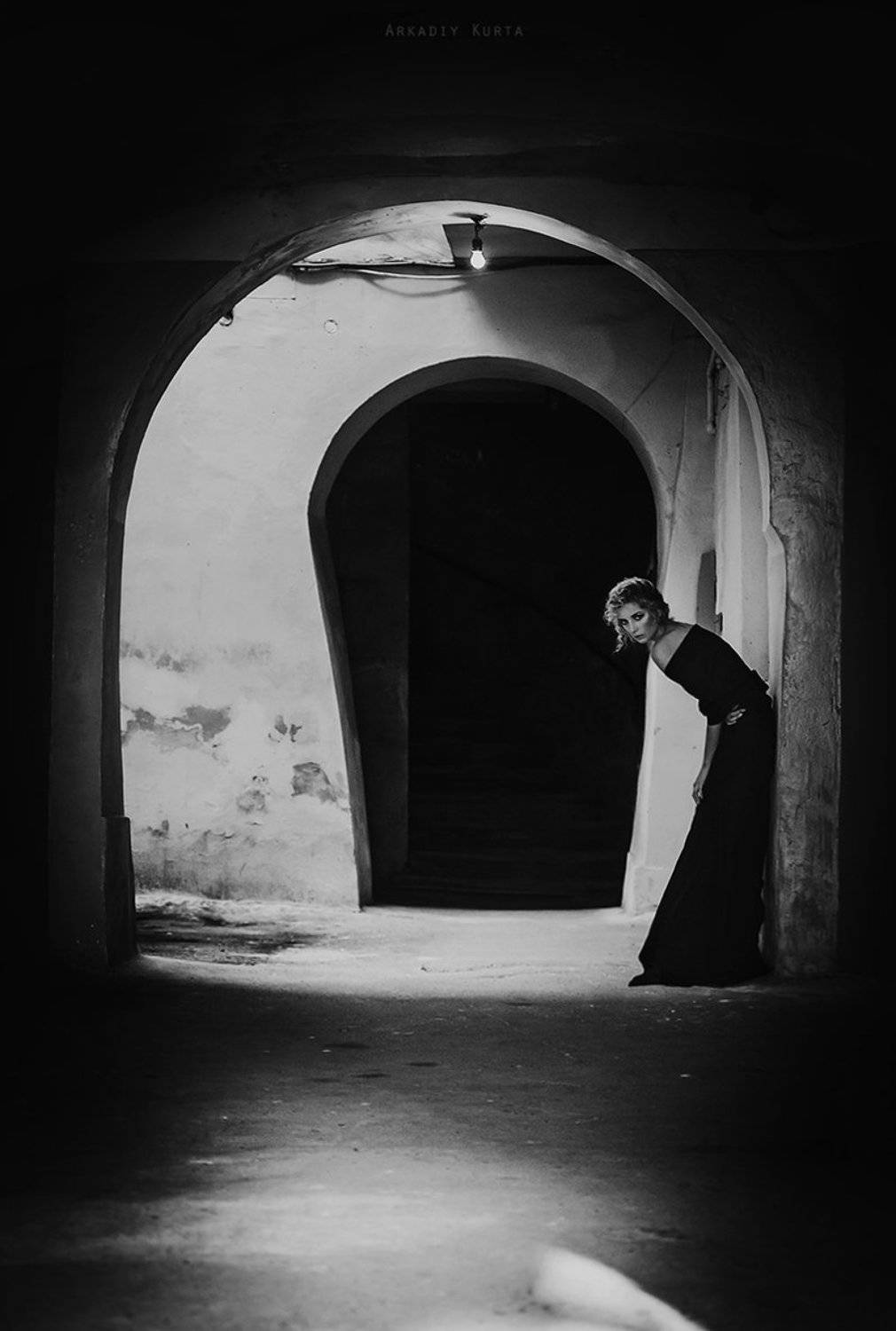 Arkadiy kurta, Art photo, Beauty, Light, Portrait, Жанровый портрет, Львов, Портрет девушки, Чёрная кошка, Аркадий Курта