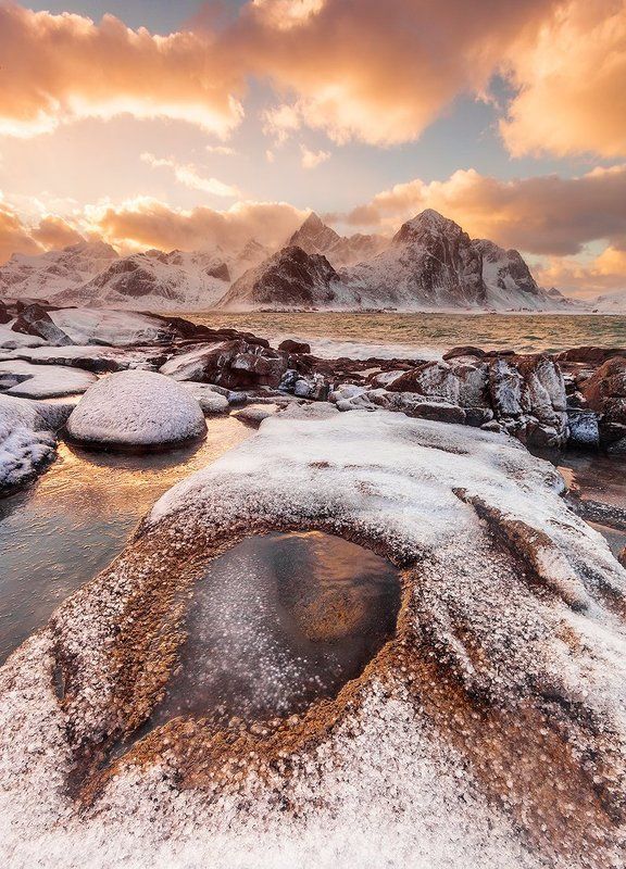 лофотены, норвегия, зимний пейзаж  Арктический глаз фото превью