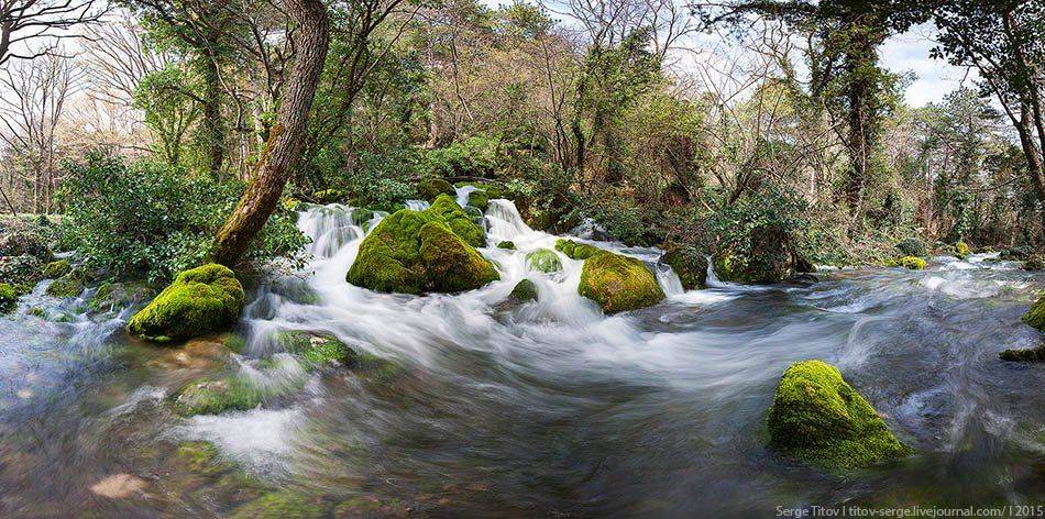 Вода, Водопад, Крым, Панорама, Река, Ручей, Хастабаш, Ялта, Serge Titov