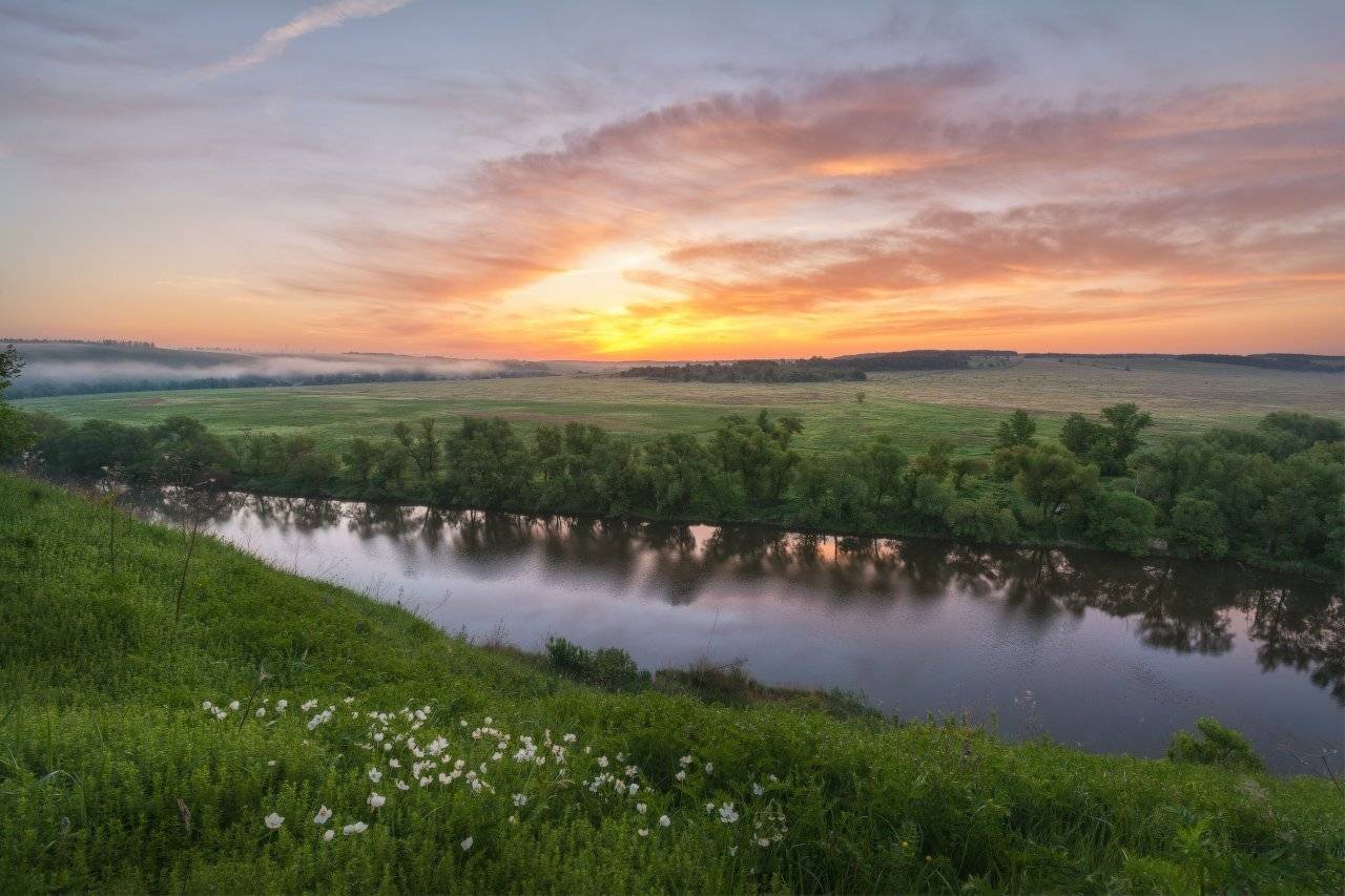 Дикая природа россии, Пейзаж, Природа, Рассвест, Утро, Жмак Евгений