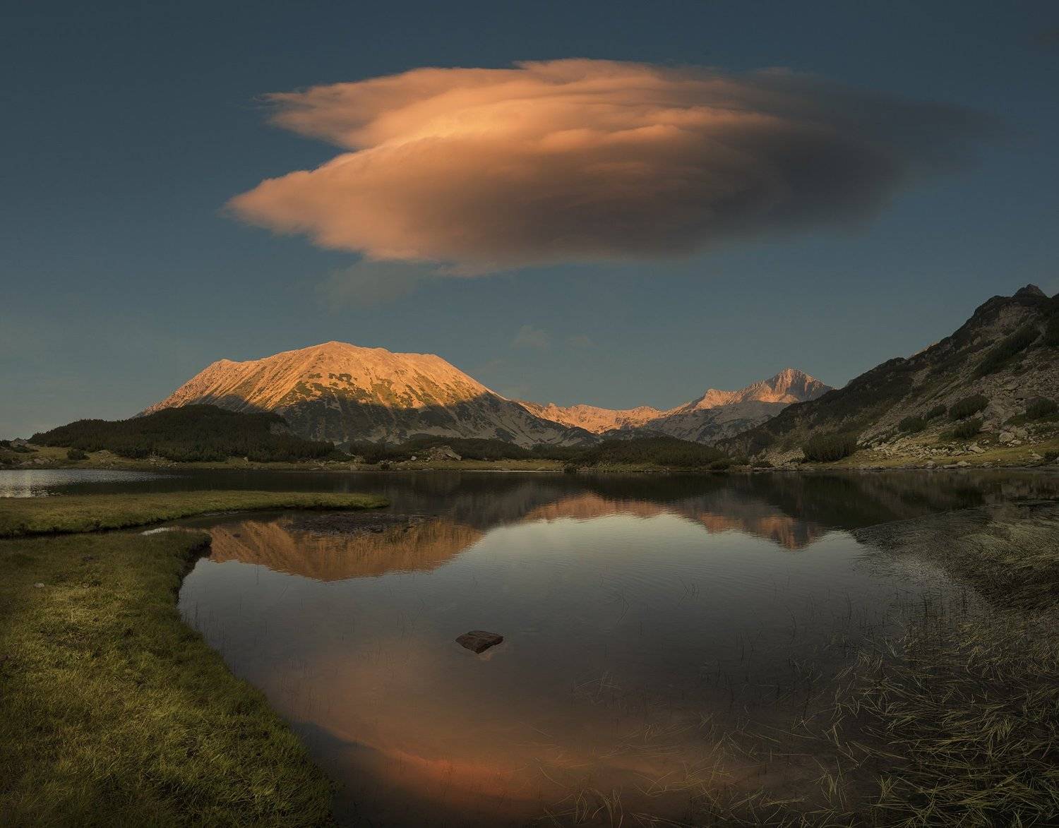 болгария, Горы, Закат, Облака, Озеро, Красимир Матаров