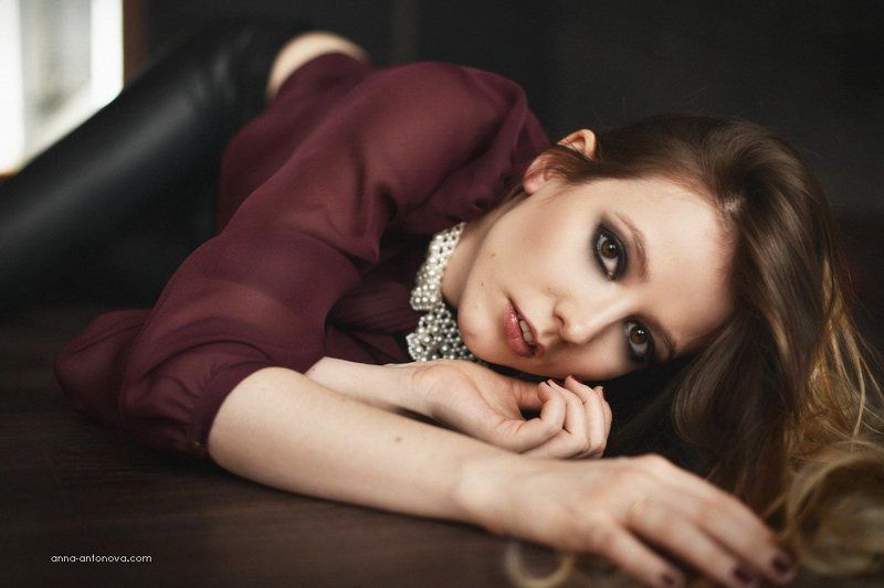 , Beautiful, girl, Mood, portrait, studio  фото превью