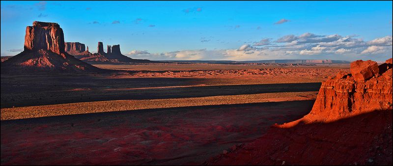Длинные тени заката ... фото превью