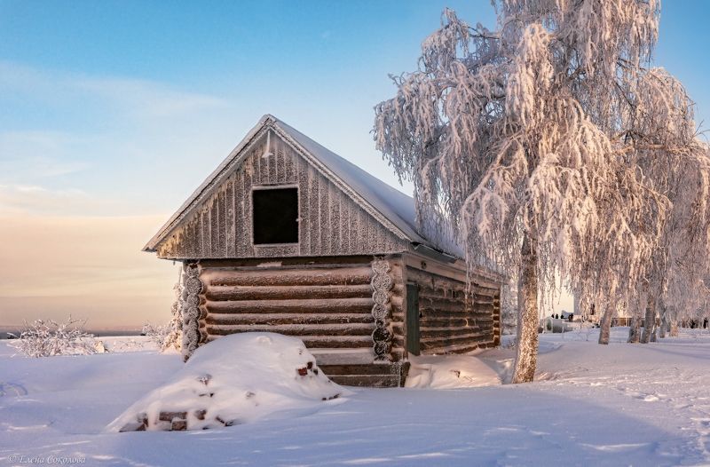 белая гора, вечер, закат, пермский край, мороз, зима, снег, белогорский монастырь Морозный вечер на Белой горе фото превью