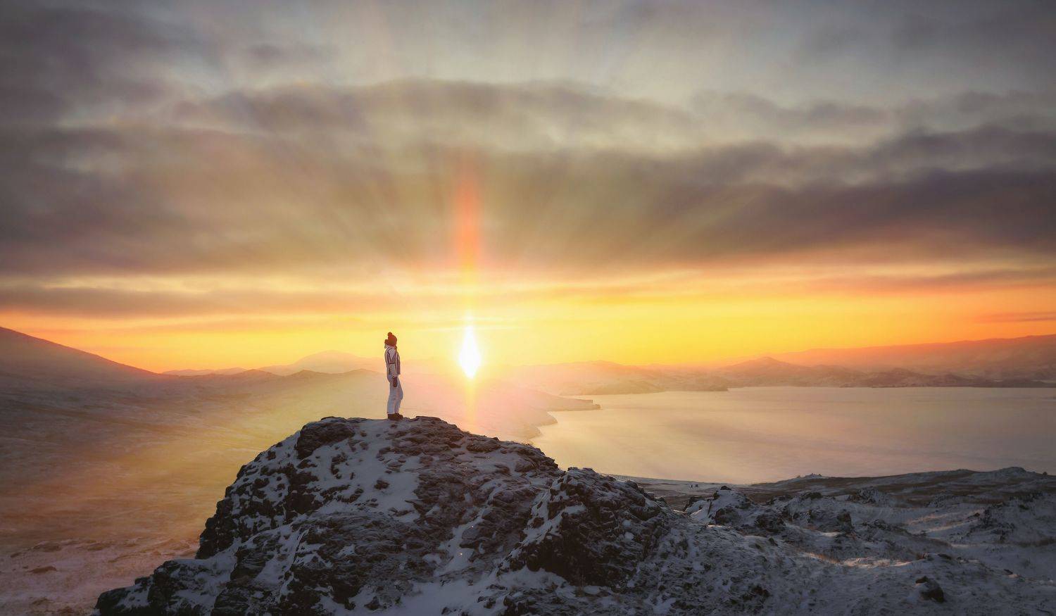 байкал, ольхон, зима, закат, sunset, baikal, olkhon, Андрей Чабров