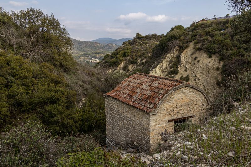 Cyprus, landscape, church Old church. фото превью