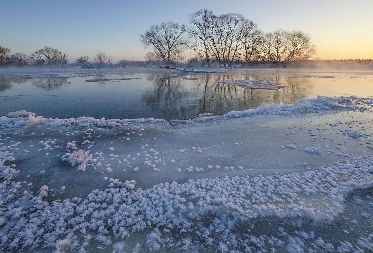 зима, январь, рождество, першино, река упа, Михаил Агеев