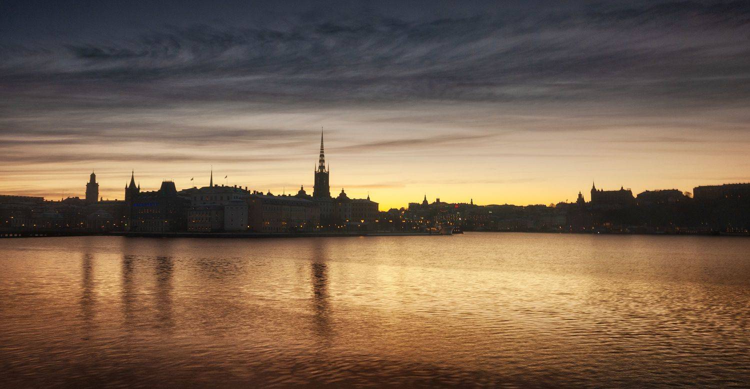 утро, закат, рассвет, вечер, облака, озеро, море, зима, город, швеция, стокгольм, winter, sunrise, sunset, morning, evening, sweden, stockholm, Эрнест Вахеди