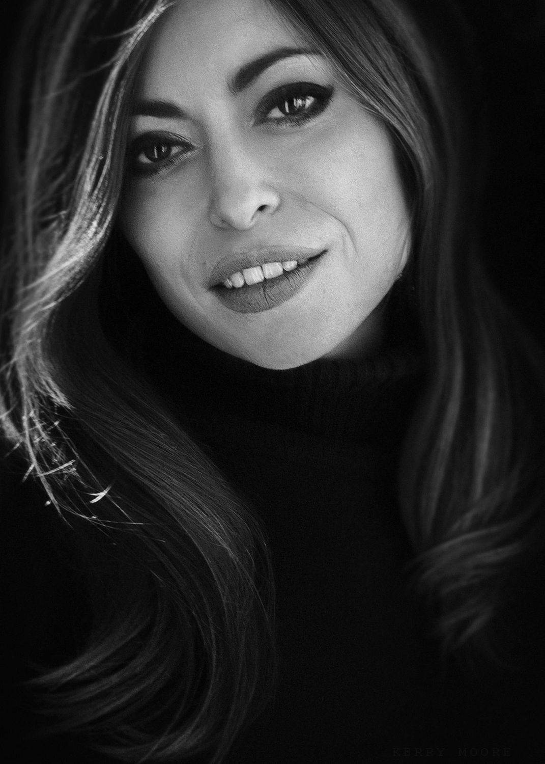 bnw, black and white,portrait,head,face,girl,model,woman,портрет,  Kerry Moore