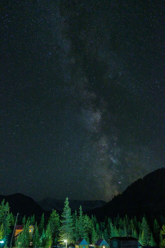 Осень, небо,горы, Горный Алтай Звездное небо Акташа фото превью