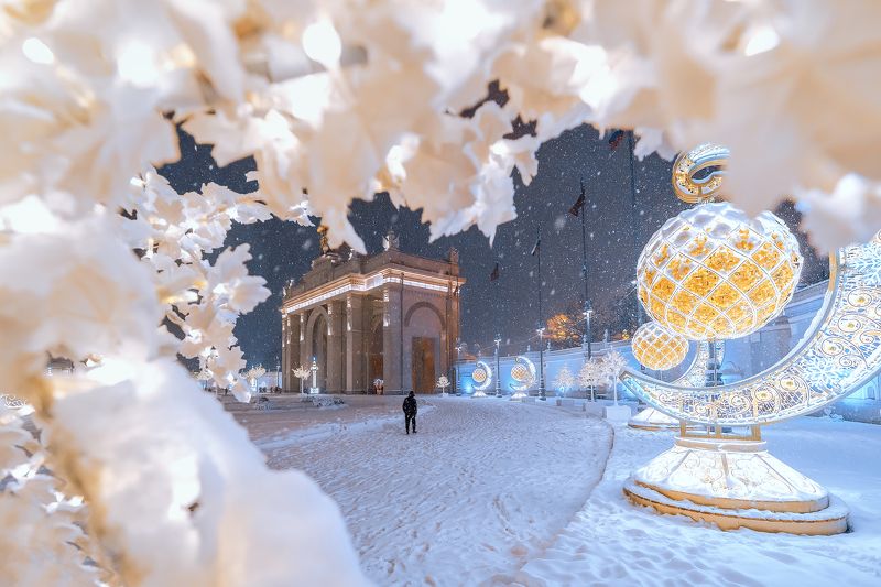 вднх, москва, зима, новогодняя москва, moscow, winter, vdnh, vdnkh, new year ВДНХ фото превью
