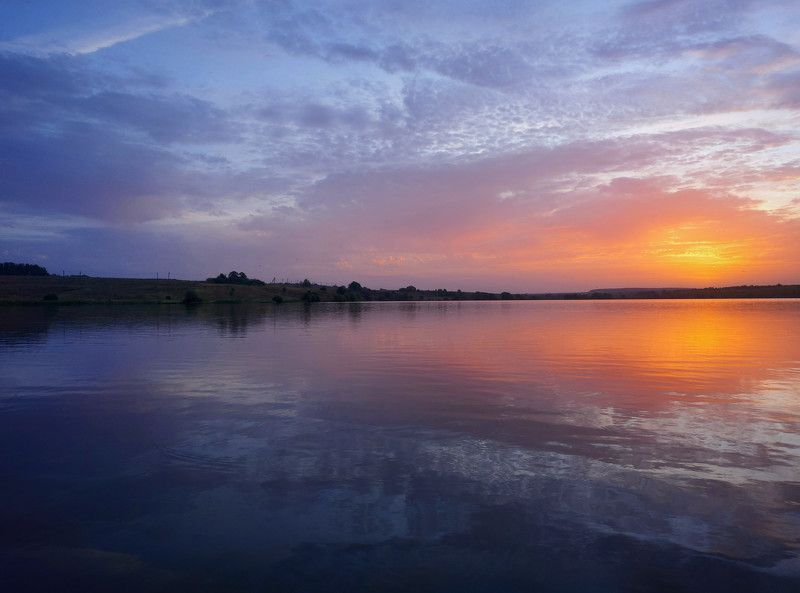 рассвет, пруд, осень, утро Утро на пруду. фото превью