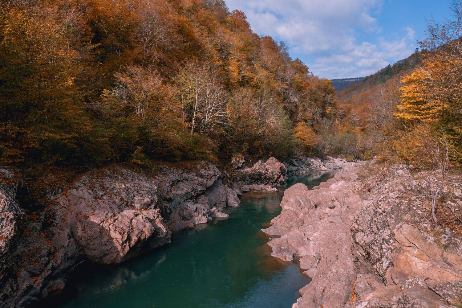 адыгея, горы, горная река, осень, белая, река белая, Шишкалов Константин