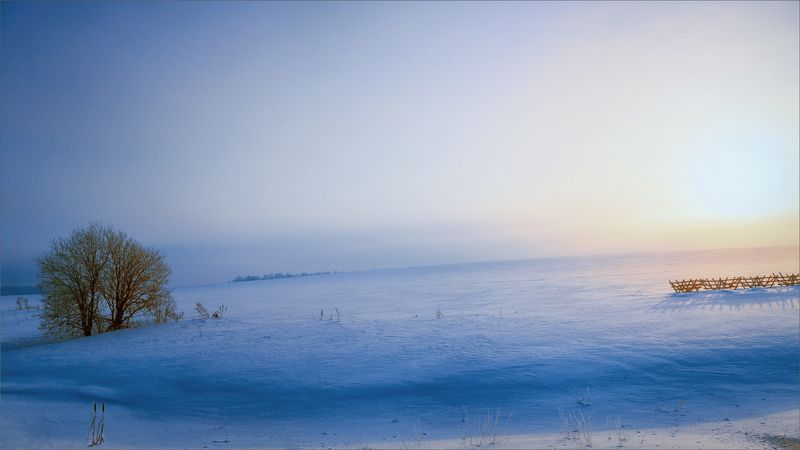 пейзаж, зима, свет, цвет, александр никитинский Зимняя, деревенская... фото превью