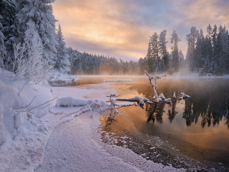 Берег озера Теплое