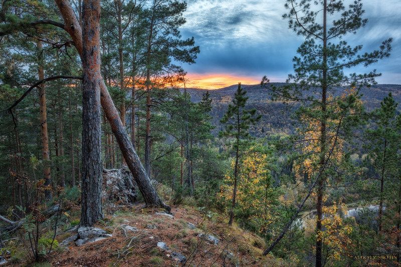 осенний вечер на южном Урале фото превью