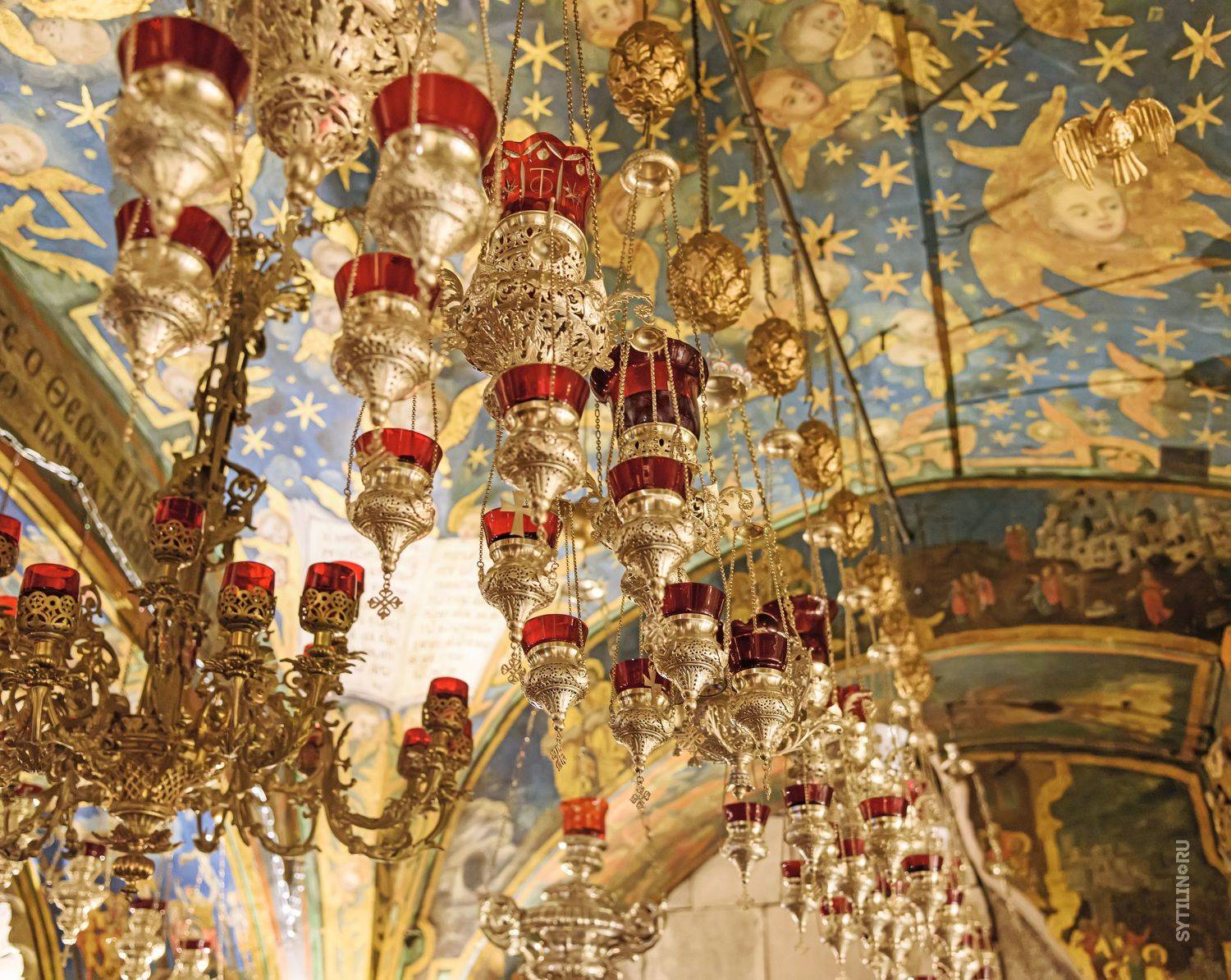 Голгофа, Иерусалим, израиль, храм гроба господня, лампада, неугасимый, свет, свеча, христианство, святыня, достопримечательность, церковь, купол, религия, паломничество, поклонение, золотой, крест,, Сытилин Павел