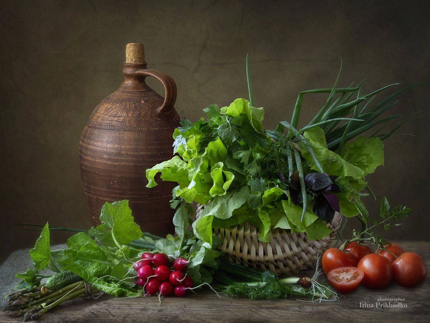 натюрморт, овощи, зелень, Приходько Ирина