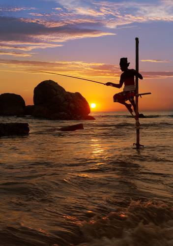 Пейзаж с рыбаком