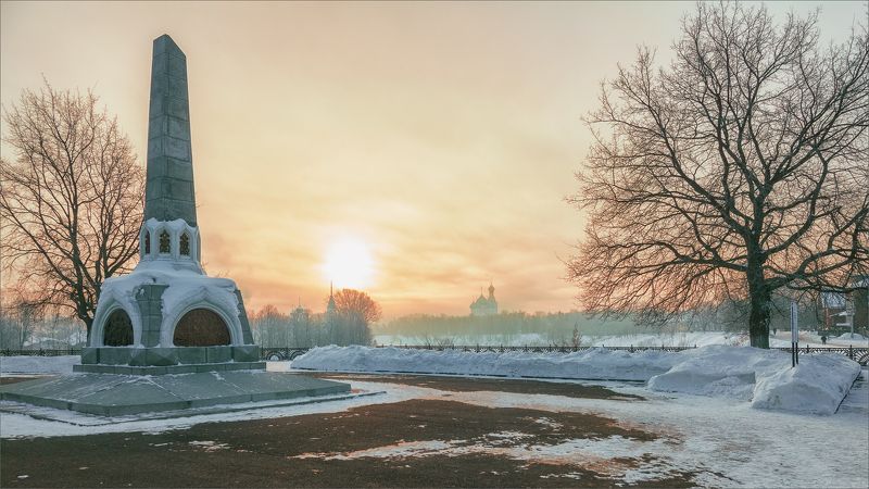 пейзаж, архитектура, город, зима, утро, свет, цвет, александр никитинский Утро в Вологде... фото превью