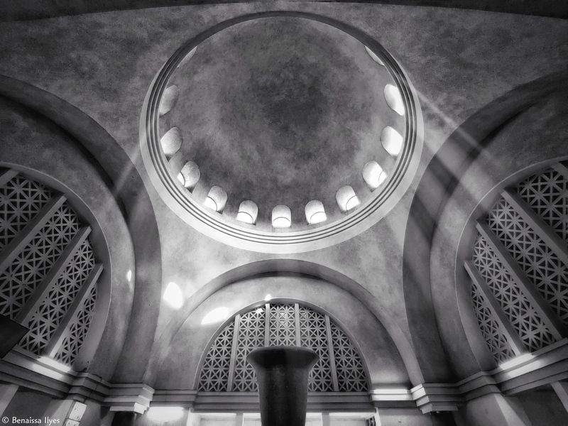 architecture, black and white, bnw, monochrome, windows, building, light, religion, algeria,dome Symmetry dome фото превью