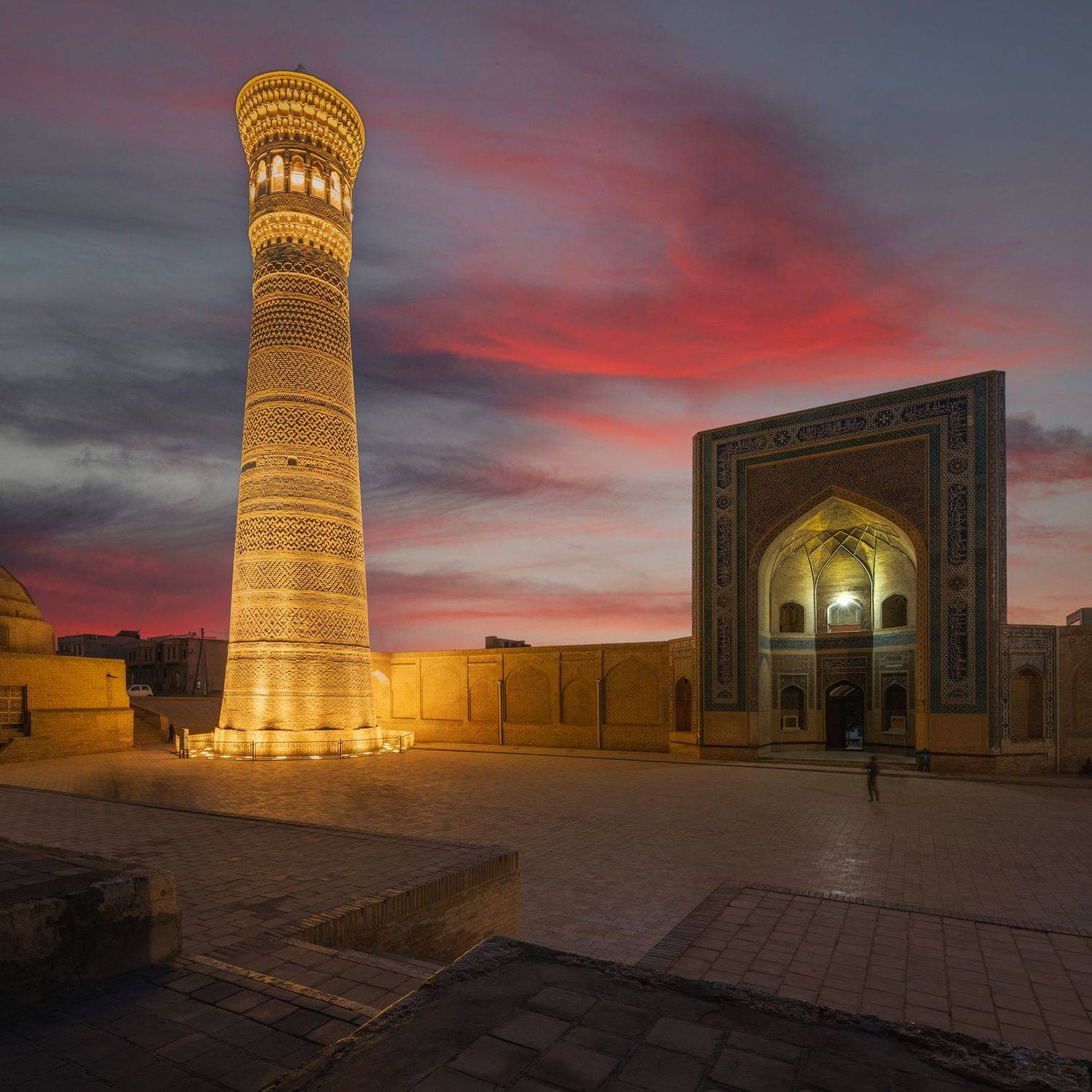 узбекистан, бухара, минарет, закат, Stanislav Kaznov