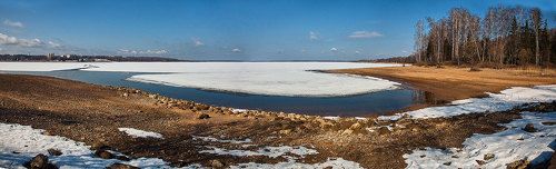 Рузское водохранилище. Апрель