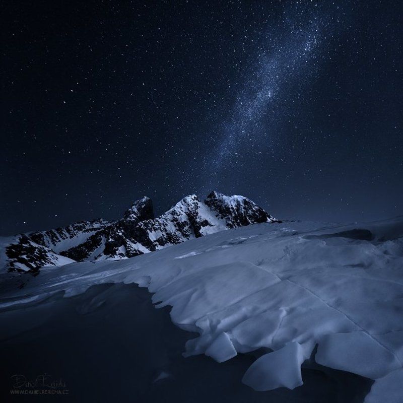 Dolomiten, Dolomites, Dolomiti, Italia, Italien, Italy, Milky way, Mountains, Night, Passo, Passo Giau, Roks, Sky, Snow, Stars, Winter Night in the Dolomites фото превью