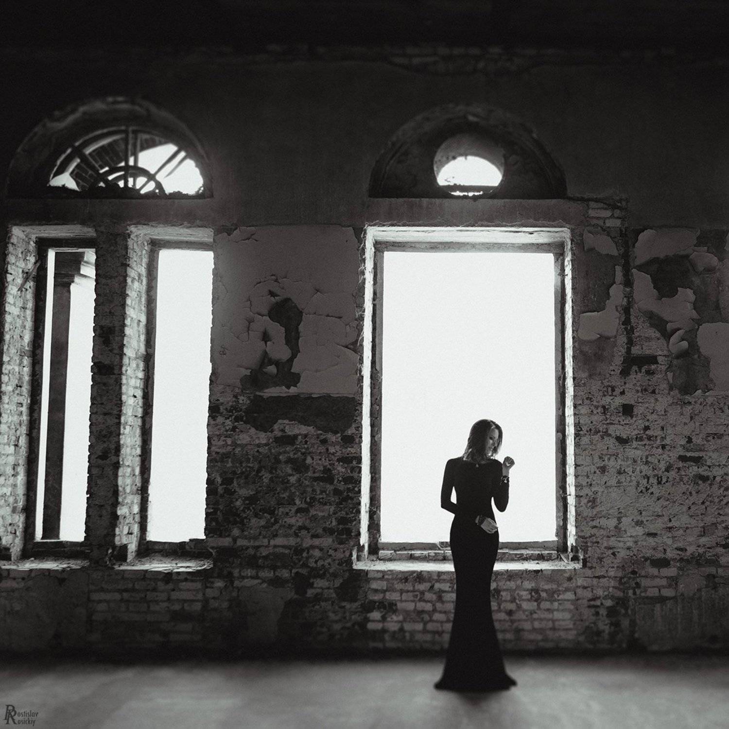 Девушка свет комната, Окна гламур, Портрет чб, Ростислав Росицкий
