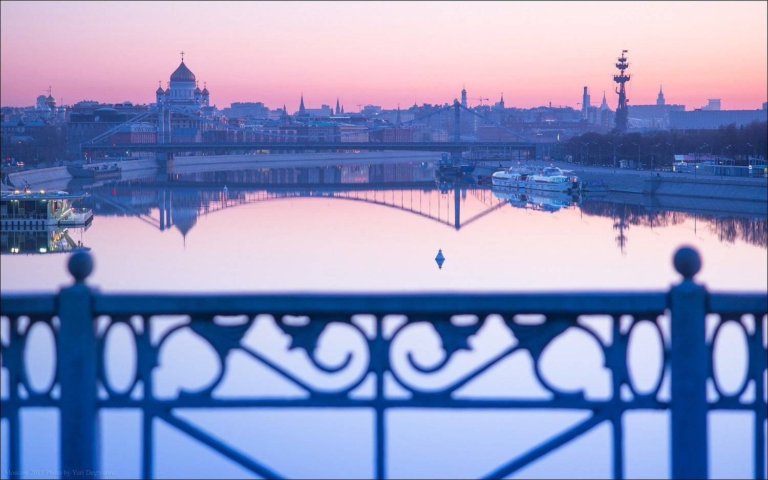 город, крымский, москва, мост, река, россия, столица, утро, Юрий Дегтярёв