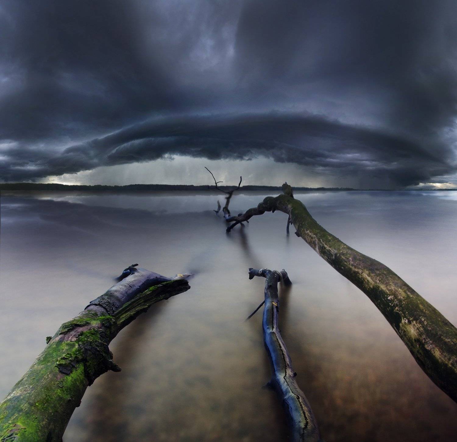 clouds, storm, tree, long exposure, Lithuania, Mindaugas Žarys